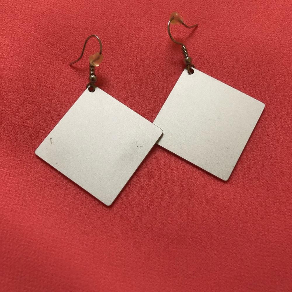 🌈 Square Silver Earrings